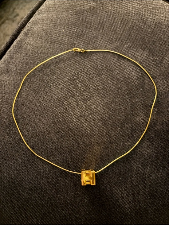 Hermes Jewelry - Hermes Gold Letter H Pendant Necklace - Women's Jewelry